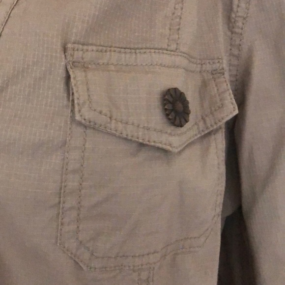 Christin Michaels Army green top size m - Picture 2 of 6